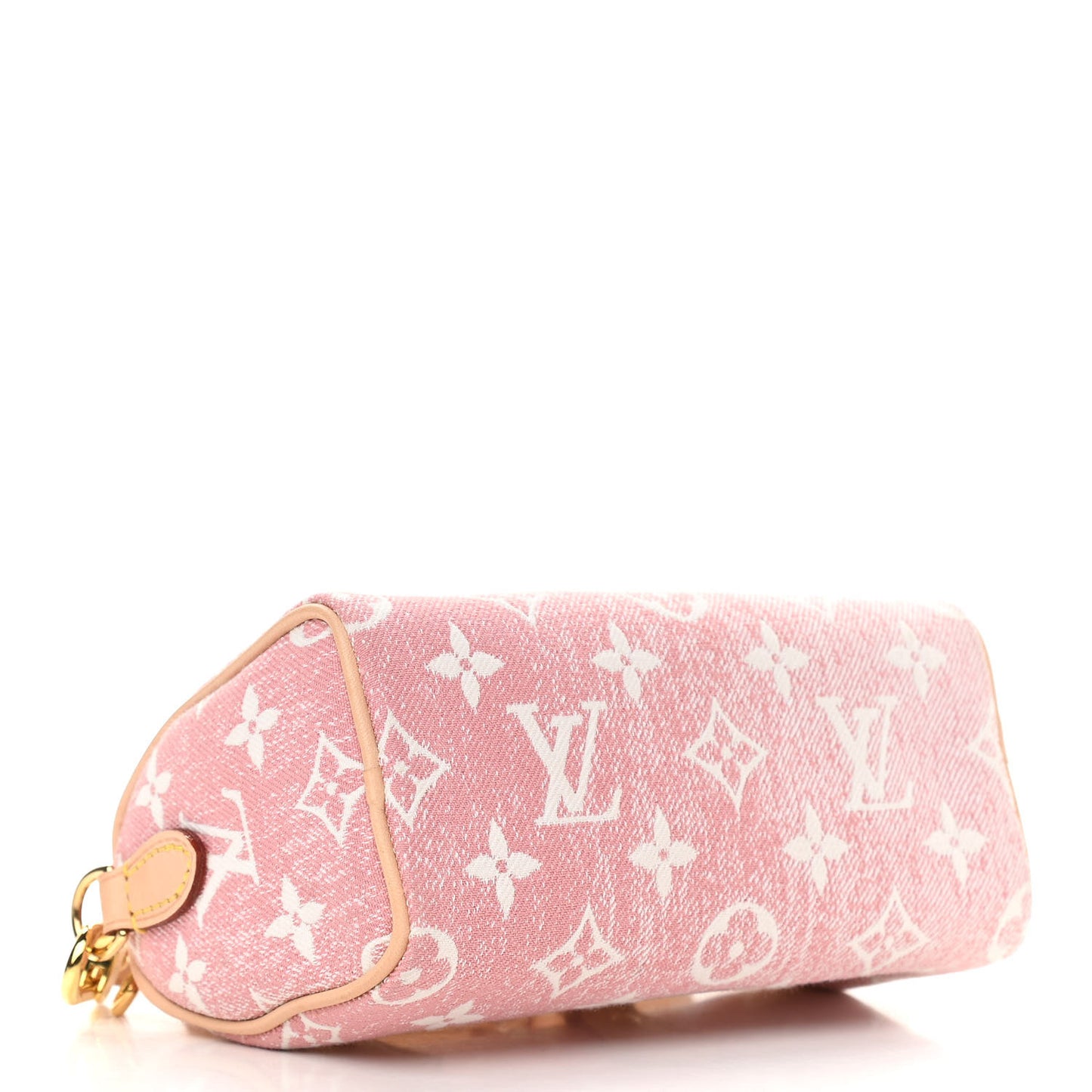 Monogram Jacquard Denim Nano Speedy Bandouliere Pink