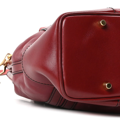Burberry Lambskin Whipstitch Medium Tote Burgundy 8 of 9