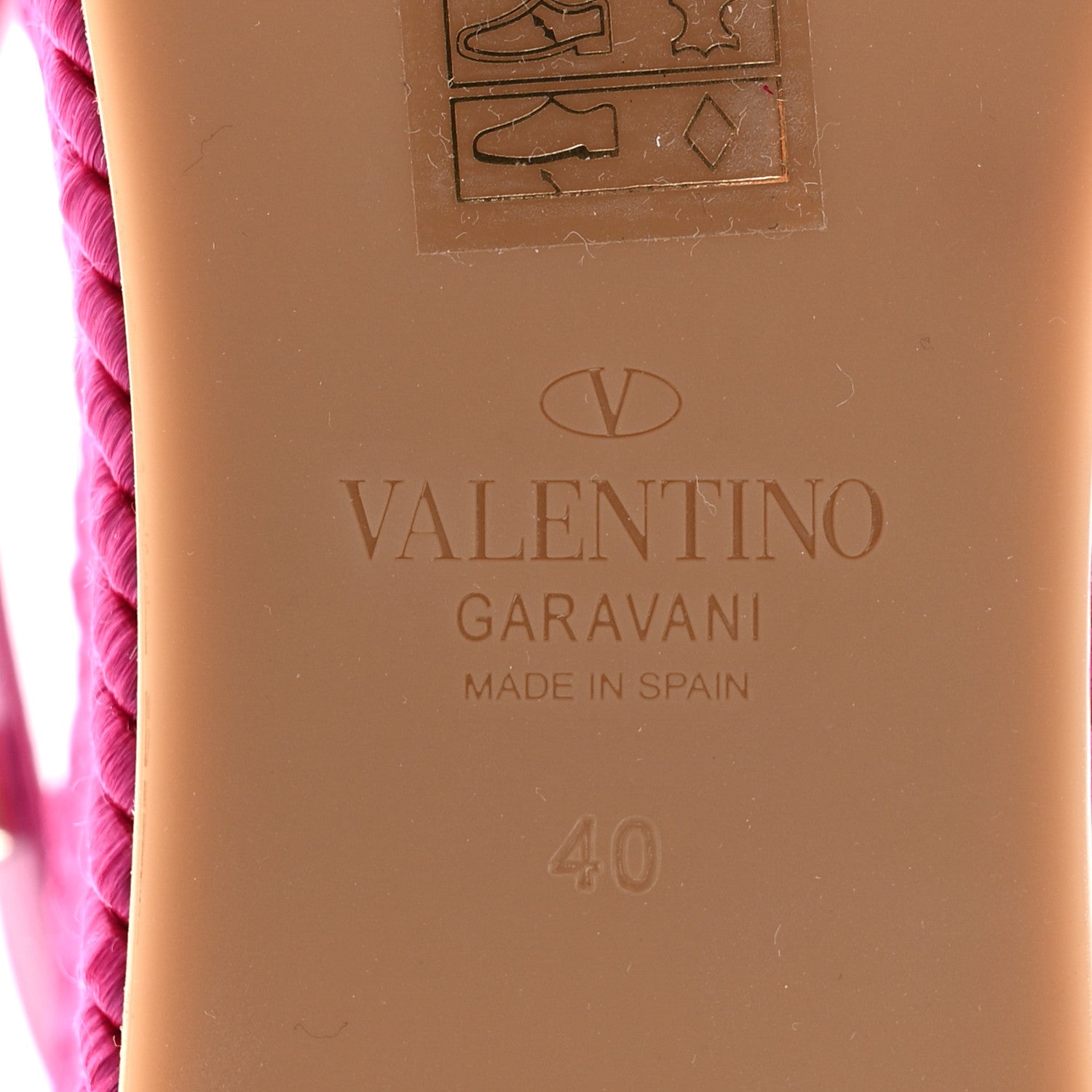 Valentino Garavani Calfskin Silk Rockstud Torchon Espadrille Wedge 35/105mm Slide Sandals 40 Rose Violet 6 of 9