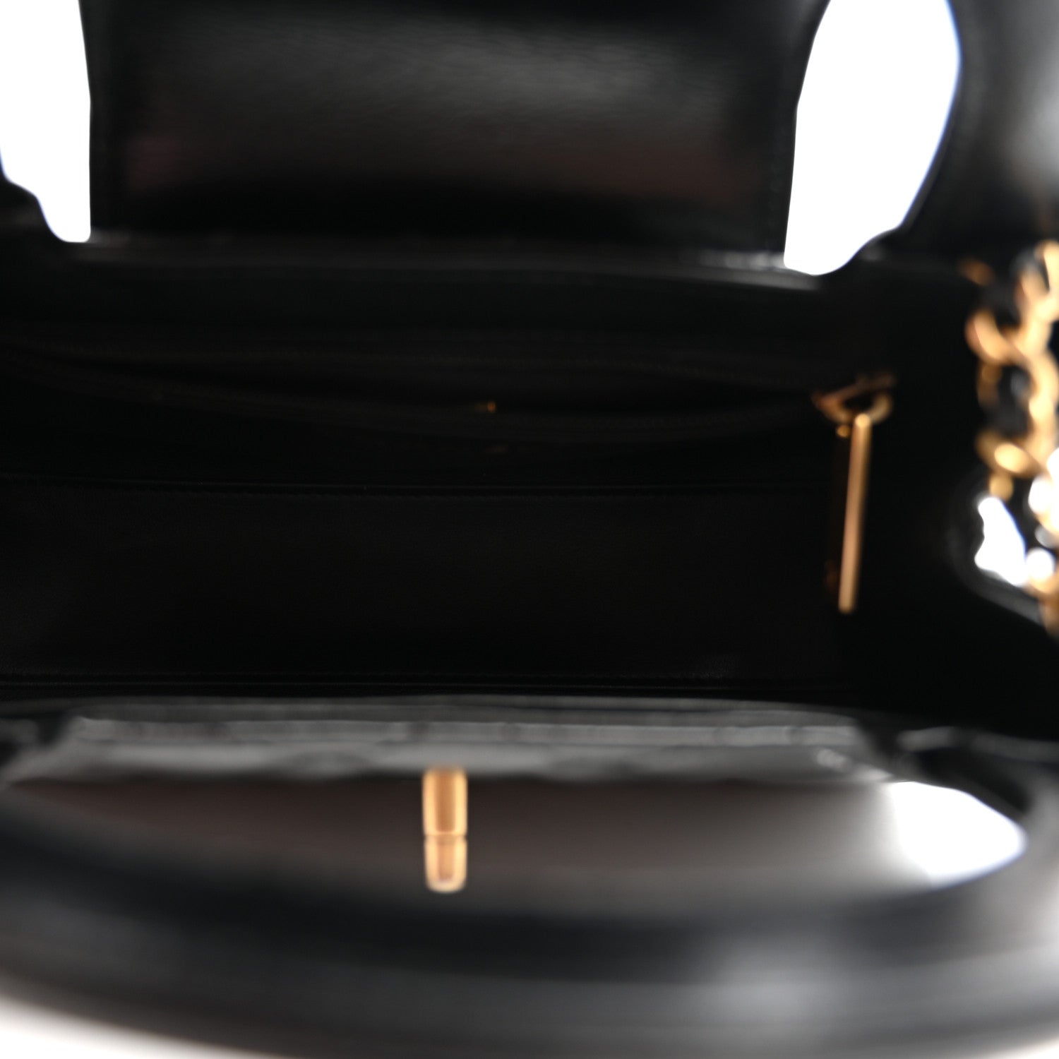 Chanel Shiny Aged Calfskin Quilted Nano Kelly Shopper Black 5 of 10