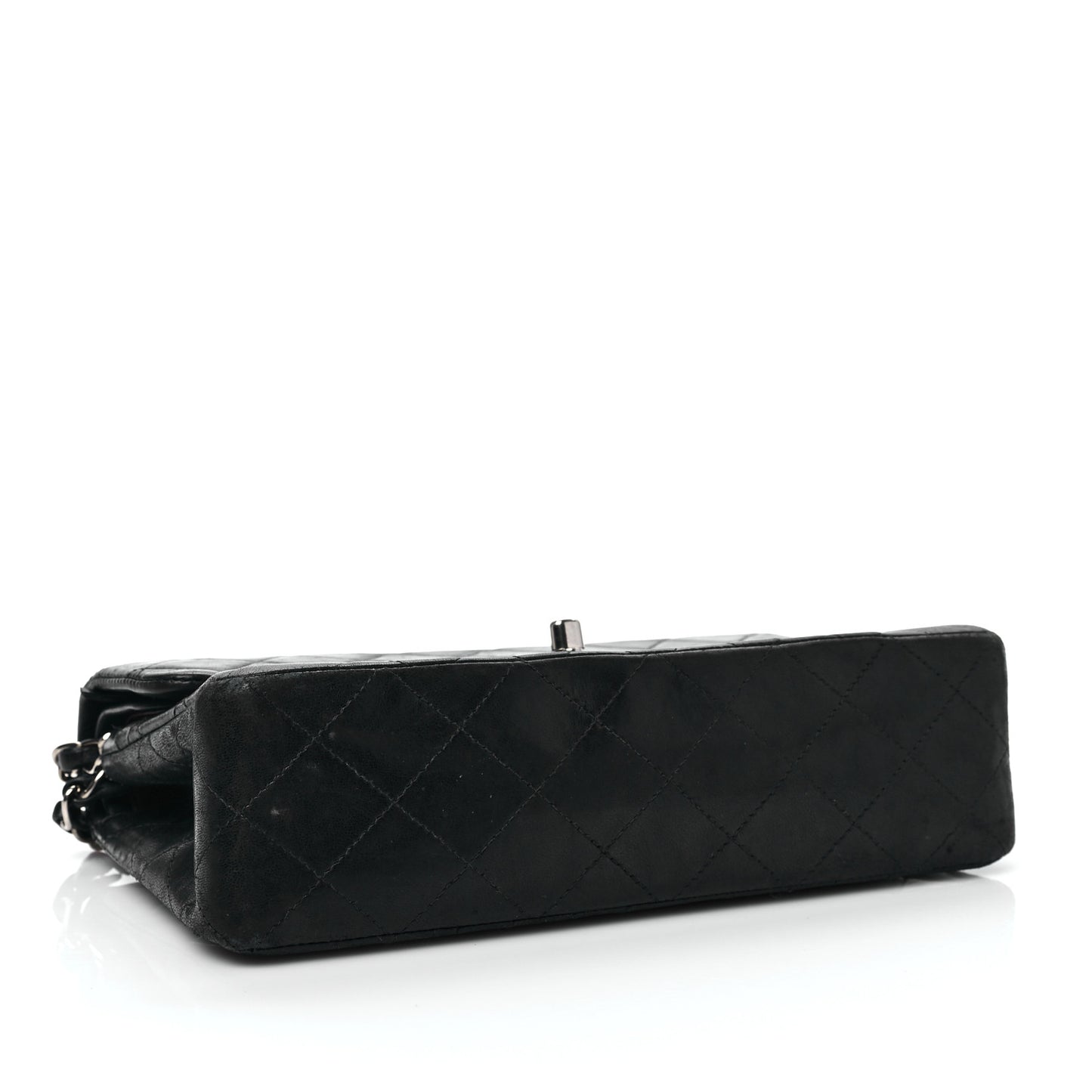 Lambskin Quilted Small Double Flap Black