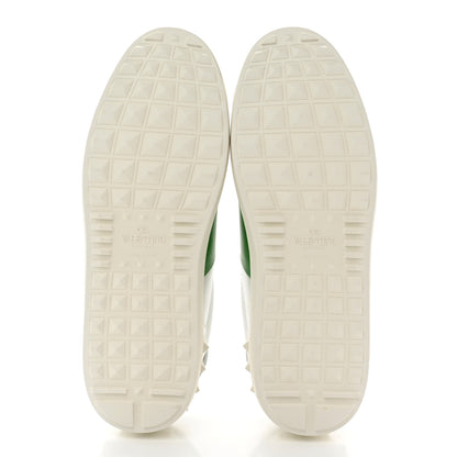 Valentino Garavani Calfskin Rockstud Untitled Open Sneakers 38.5 White Green 5 of 11
