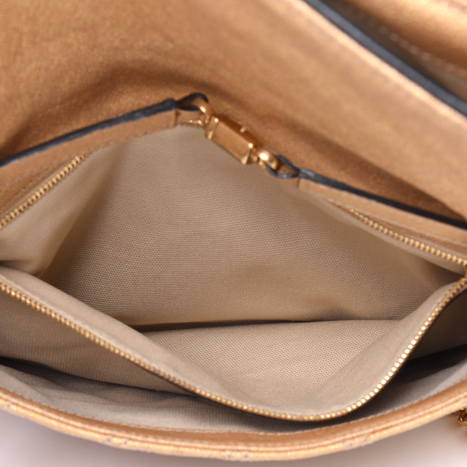 Marc Jacobs Coated Canvas Quilted Flap Shoulder Bag Tan 6 of 17