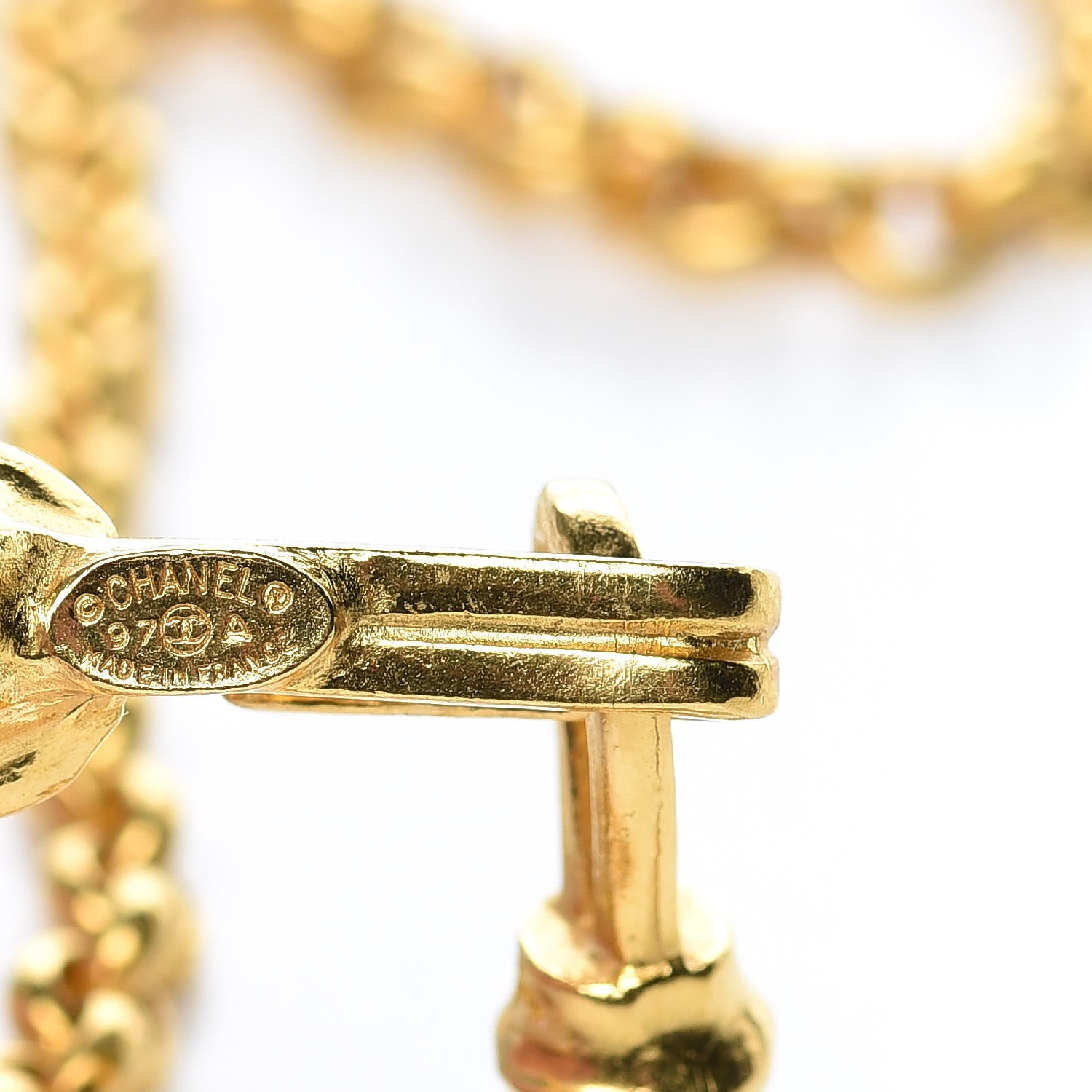 Chanel CC Pendant Chain Necklace Gold 7 of 7