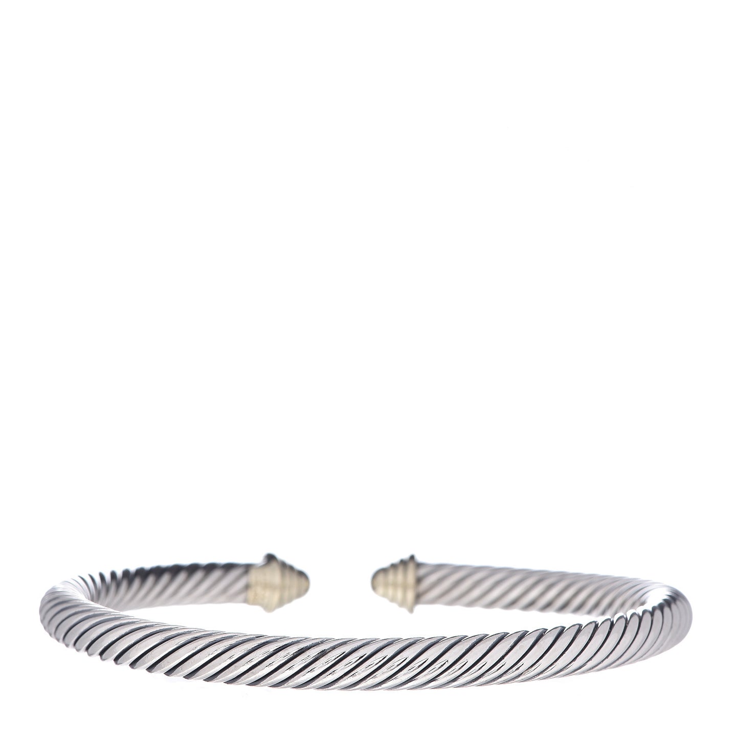 Sterling Silver 14K Yellow Gold 5mm Cable Classics Bracelet