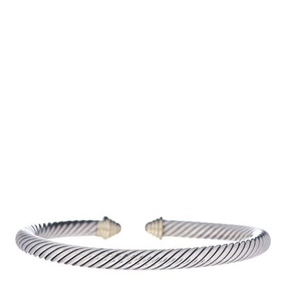 David Yurman Sterling Silver 14K Yellow Gold 5mm Cable Classics Bracelet 3 of 4