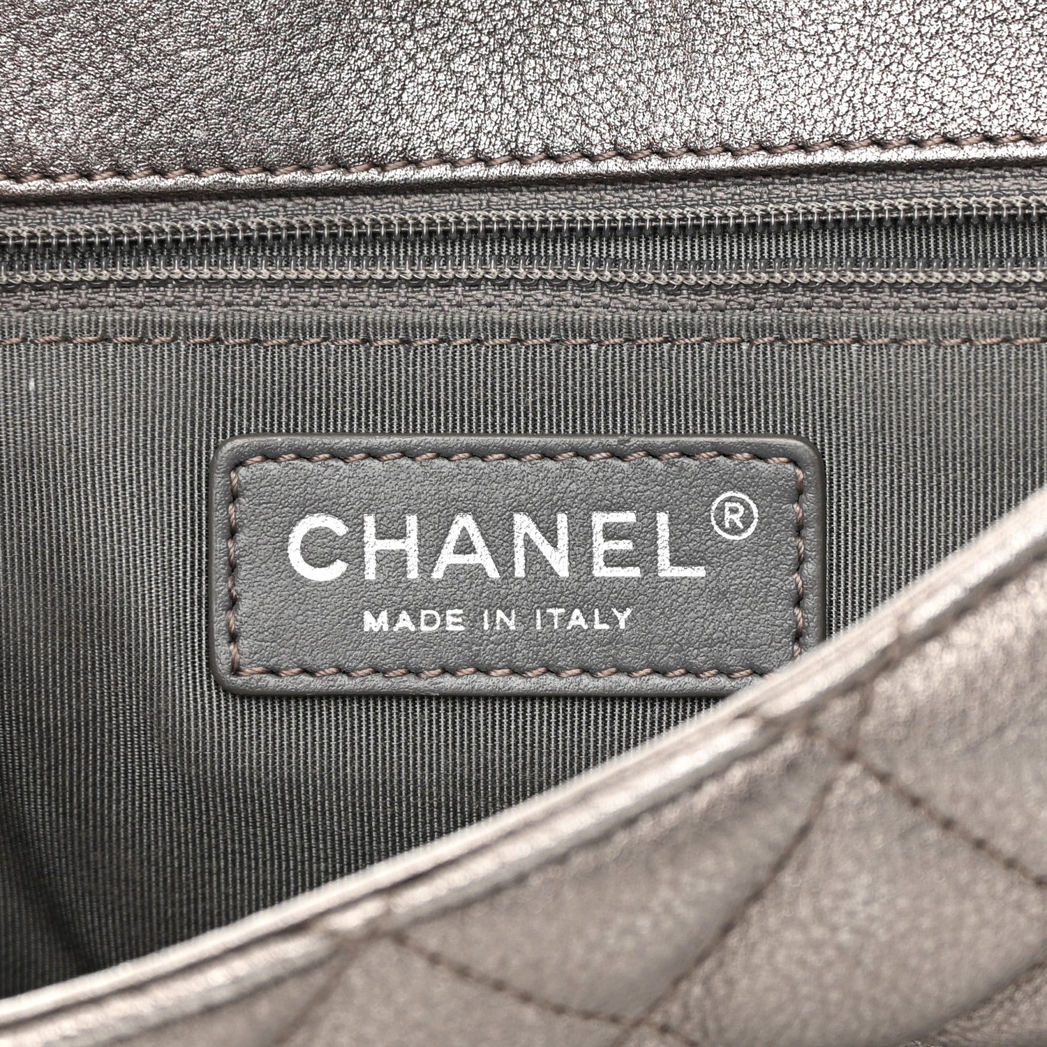 Chanel Metallic Calfskin Quilted Casual Pocket Messenger Flap Silver 6 of 12