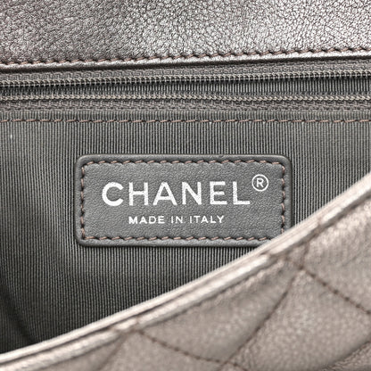 Chanel Metallic Calfskin Quilted Casual Pocket Messenger Flap Silver 6 of 12