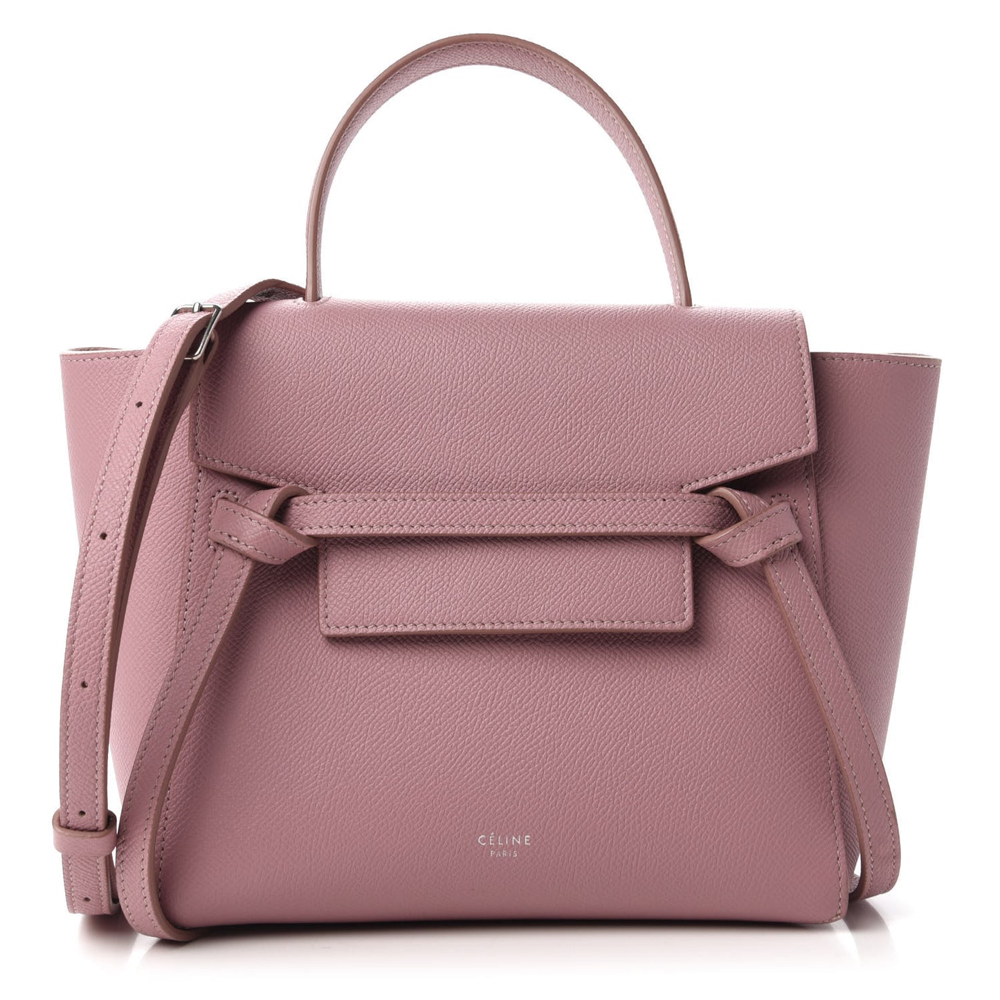 Grained Calfskin Nano Belt Bag Antique Rose
