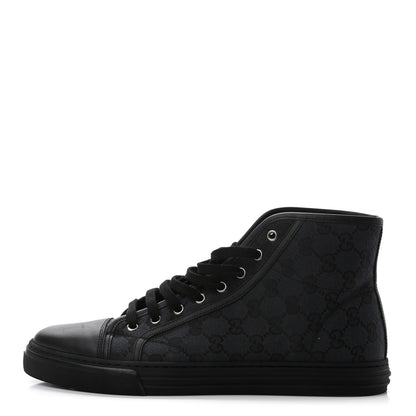 Gucci Monogram Mens High Top Sneakers 9.5 Black 1 of 8