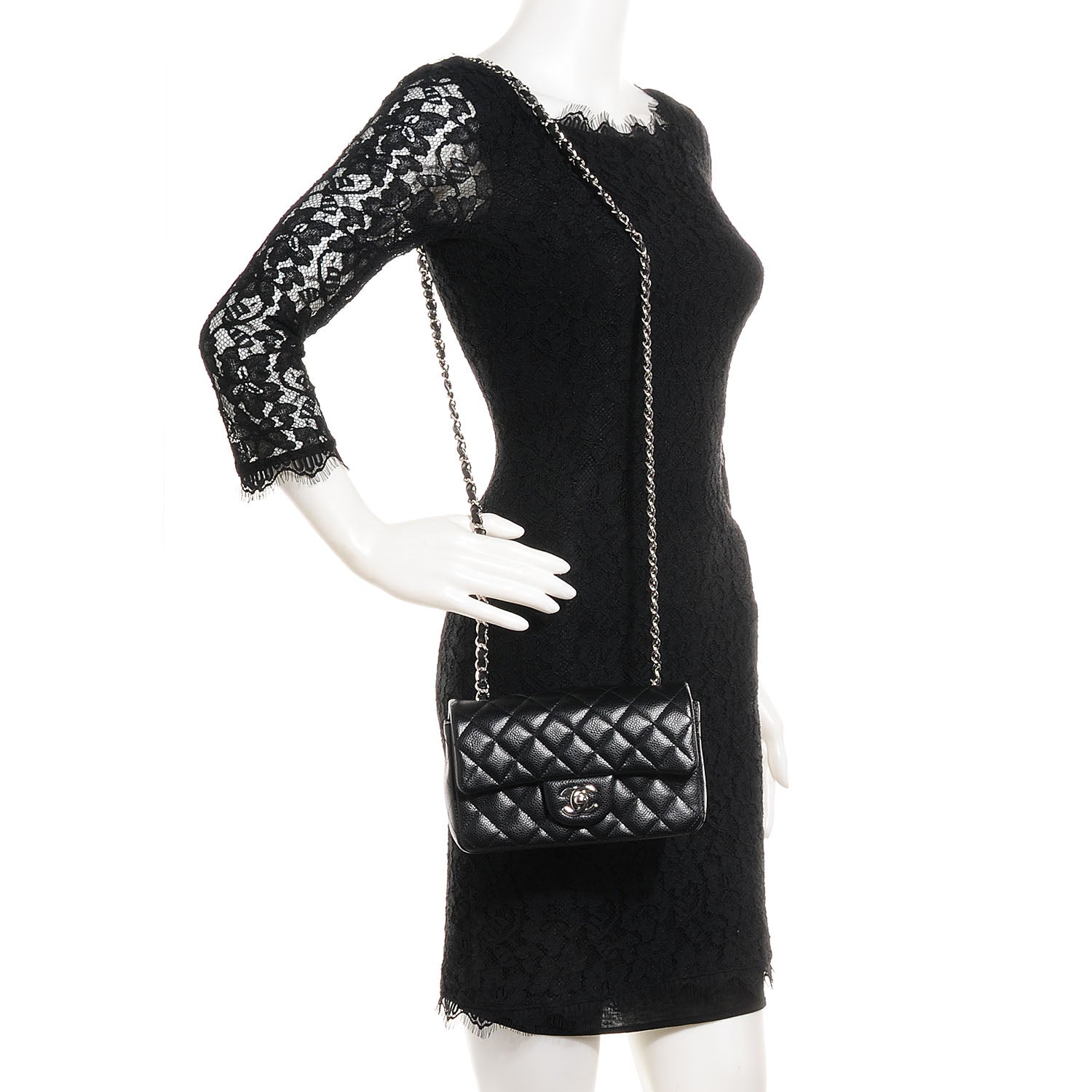 Chanel Caviar Quilted Mini Flap Black 2 of 9
