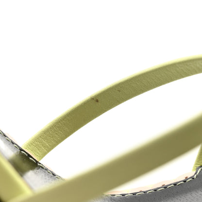Gucci Nappa Charlotte GG Ankle Strap High Heel Sandals 36.5 Pistachio Green 10 of 11