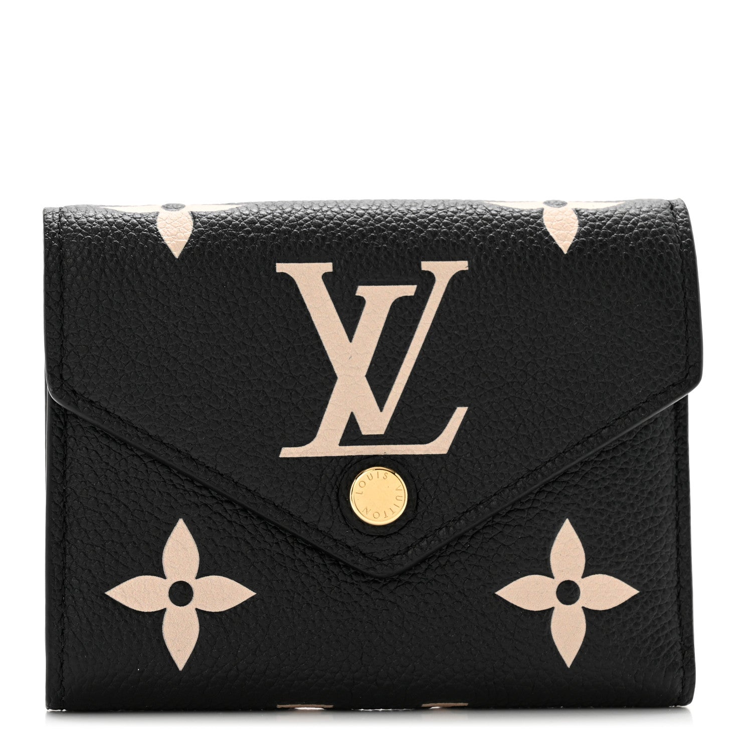 Louis Vuitton Empreinte Monogram Giant Victorine Wallet Black Beige 1 of 7