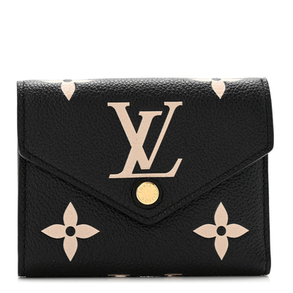 Louis Vuitton Empreinte Monogram Giant Victorine Wallet Black Beige 1 of 7