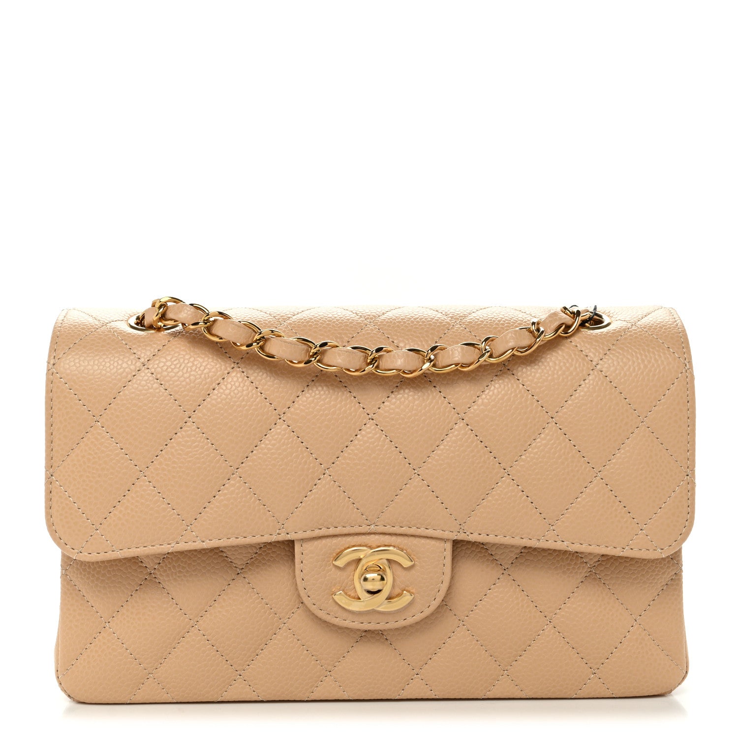 Chanel Caviar Quilted Small Double Flap Beige 1 of 11