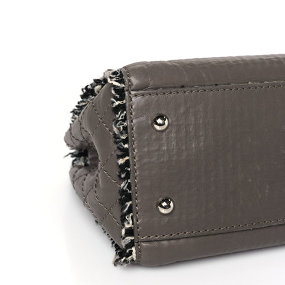 Chanel Tweed Calfskin Tweedy Single Flap Grey 8 of 10