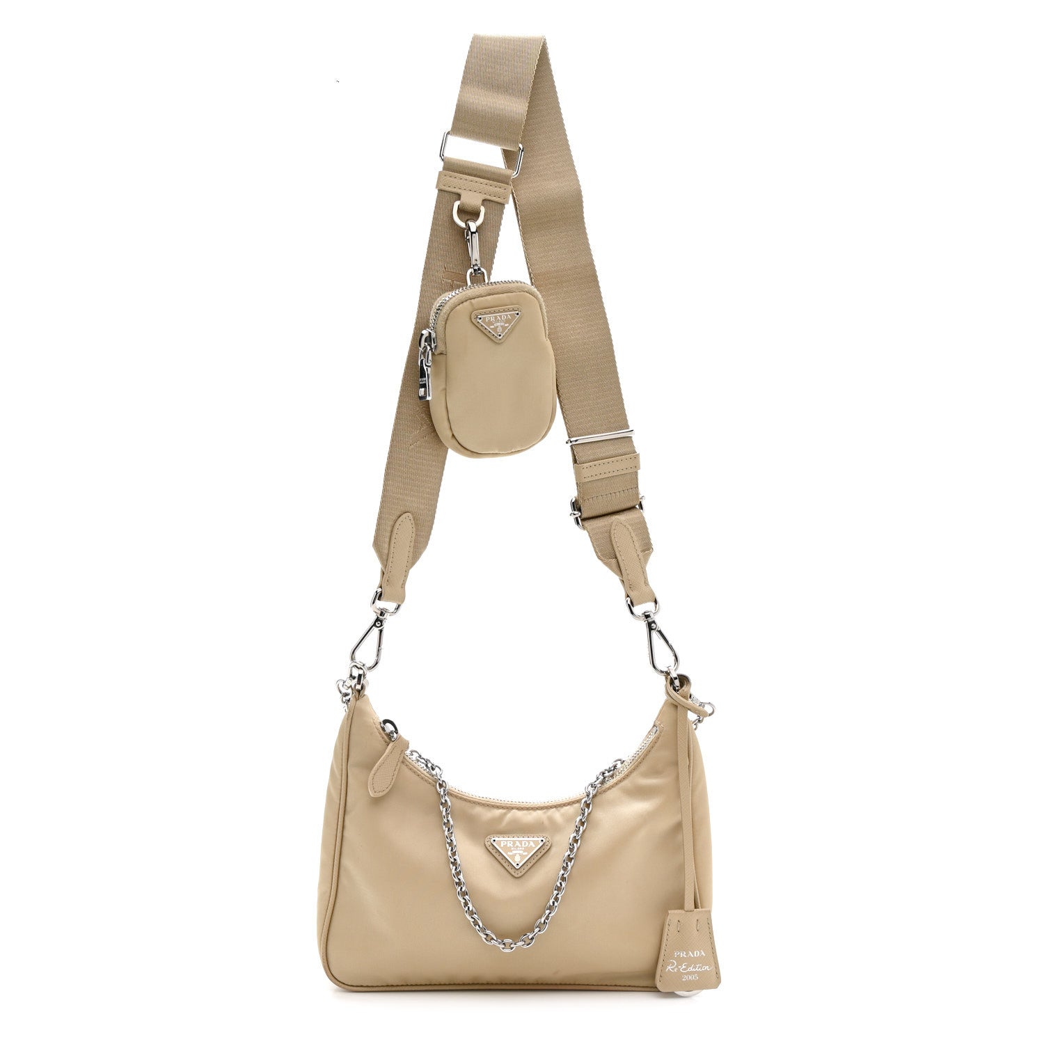 Prada Nylon Re-Edition 2005 Shoulder Bag Deserto 1 of 14