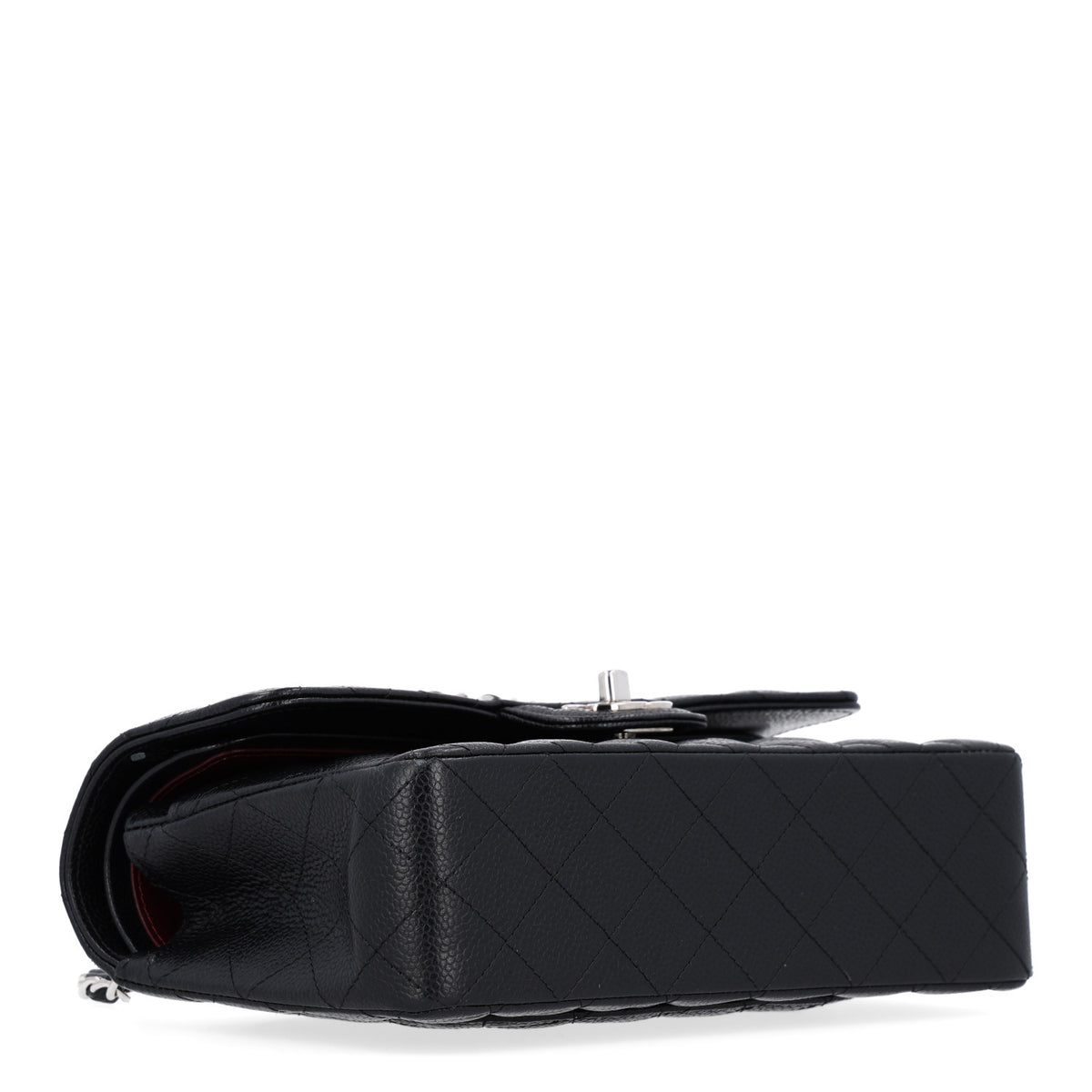 Caviar Quilted Small Double Flap Black