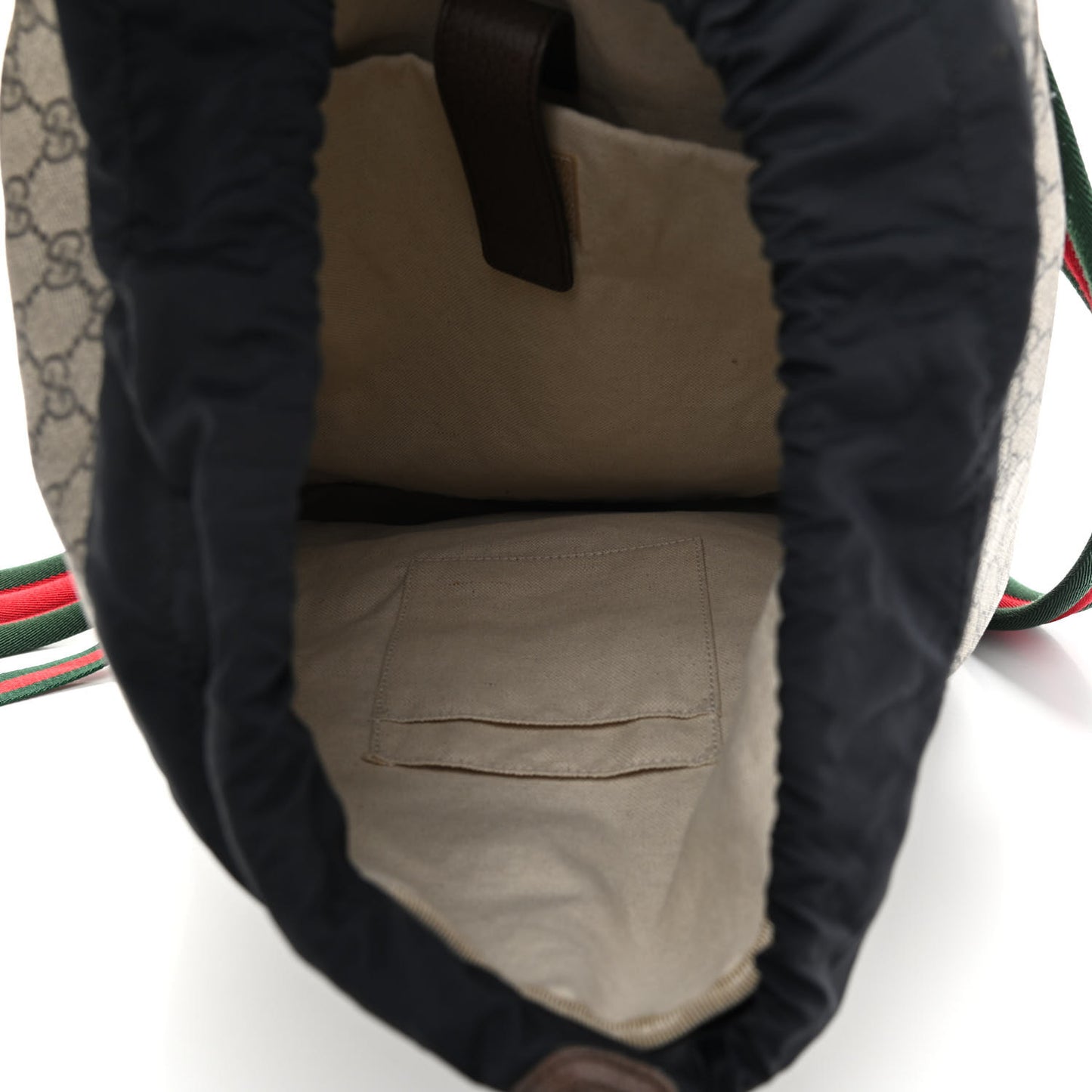 Soft GG Supreme Monogram Neo Vintage Double Buckle Backpack Beige New Acero Crop