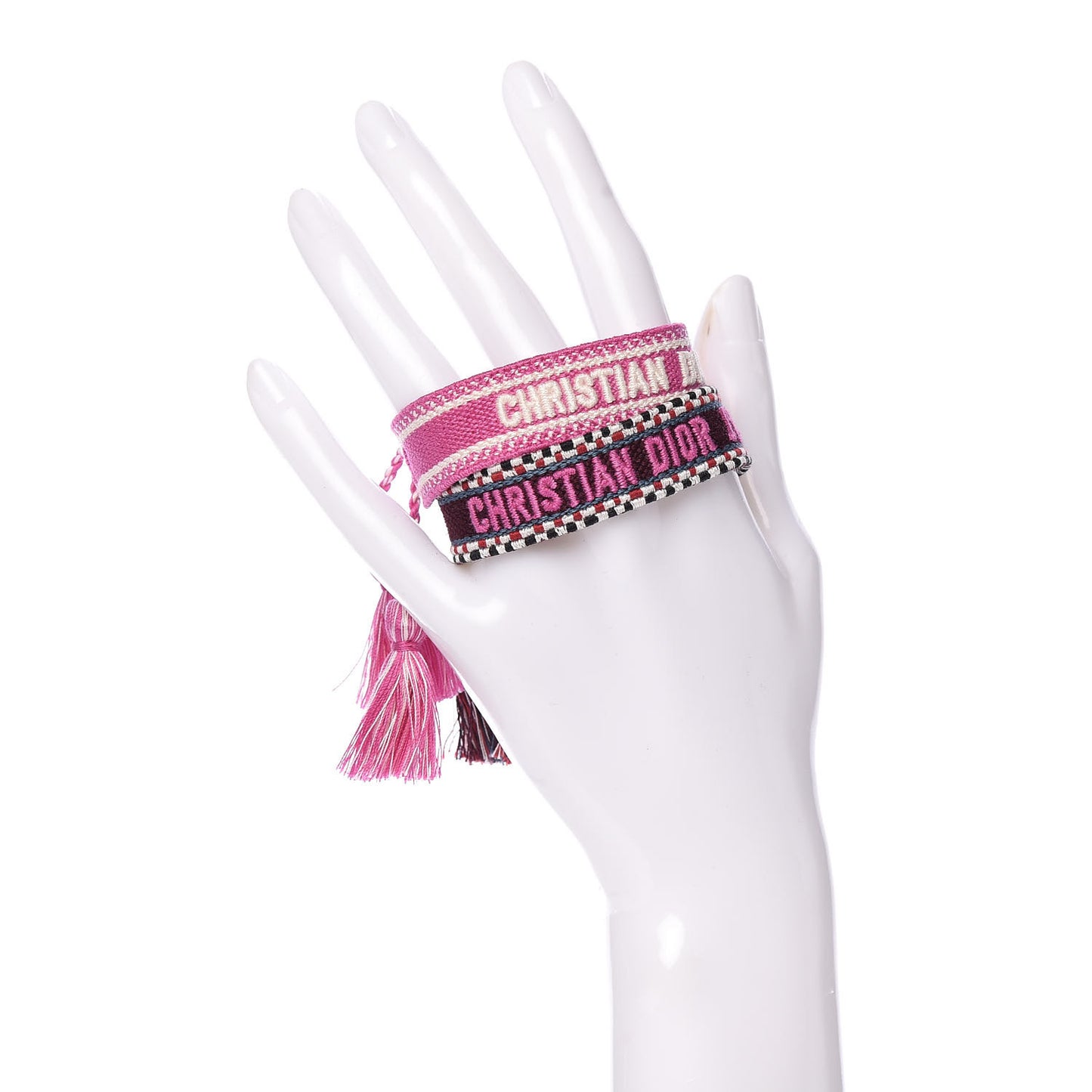 Woven Cotton J'Adior Friendship Bracelet Set Beige Multicolor