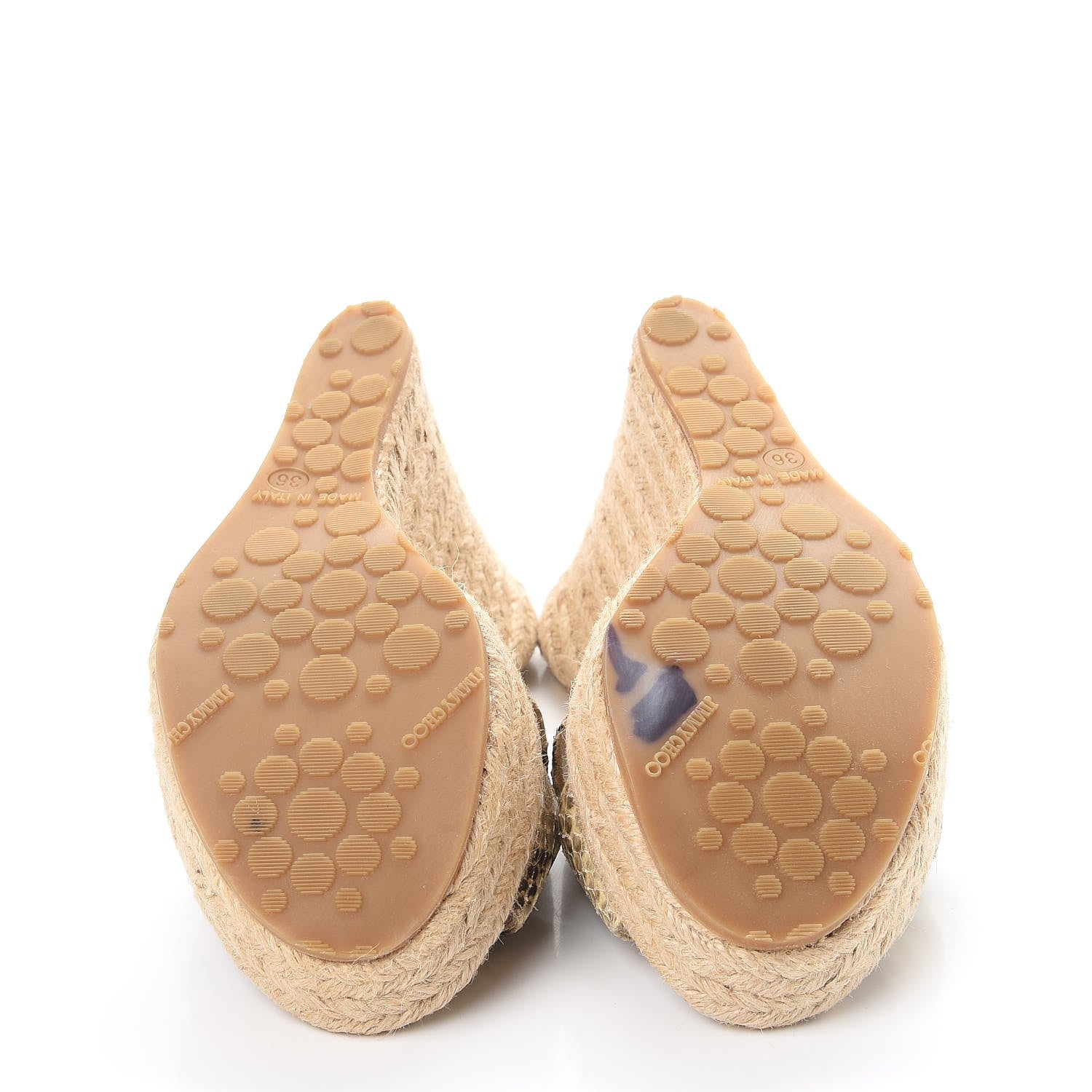 Jimmy Choo Python Phyllis Espadrille Wedges 36 Natural 7 of 14