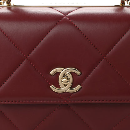 Chanel Lambskin Quilted Medium Trendy CC Flap Dual Handle Bag Burgundy 8 of 10