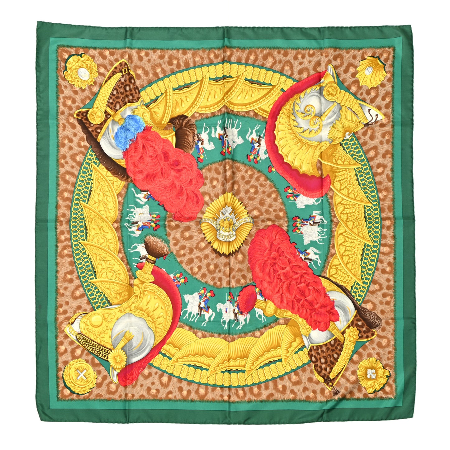 Silk Casques Et Plumets Scarf 90