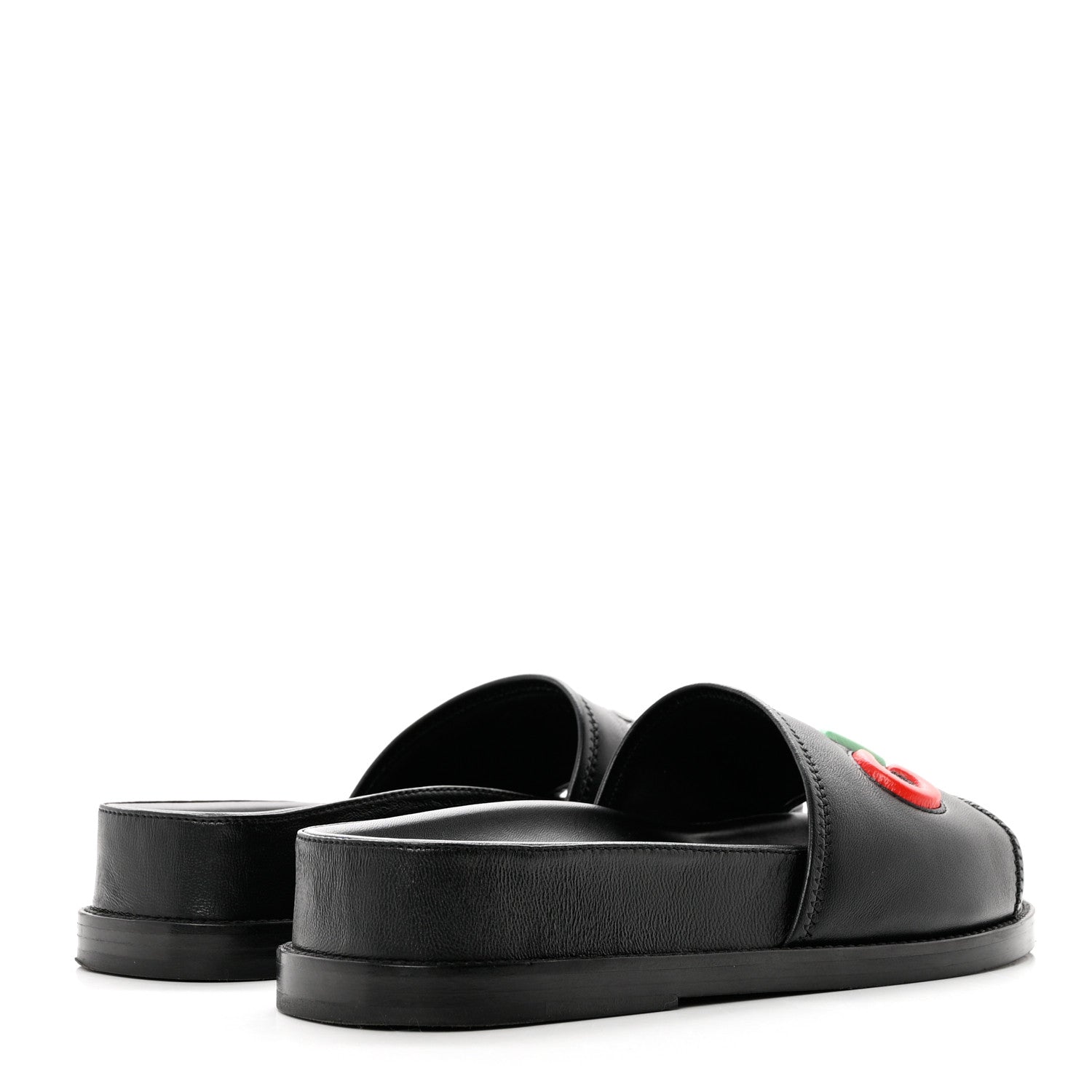 Chanel Lambskin Cha-Nel Mule Sandals 37.5 Black Multicolor 4 of 9