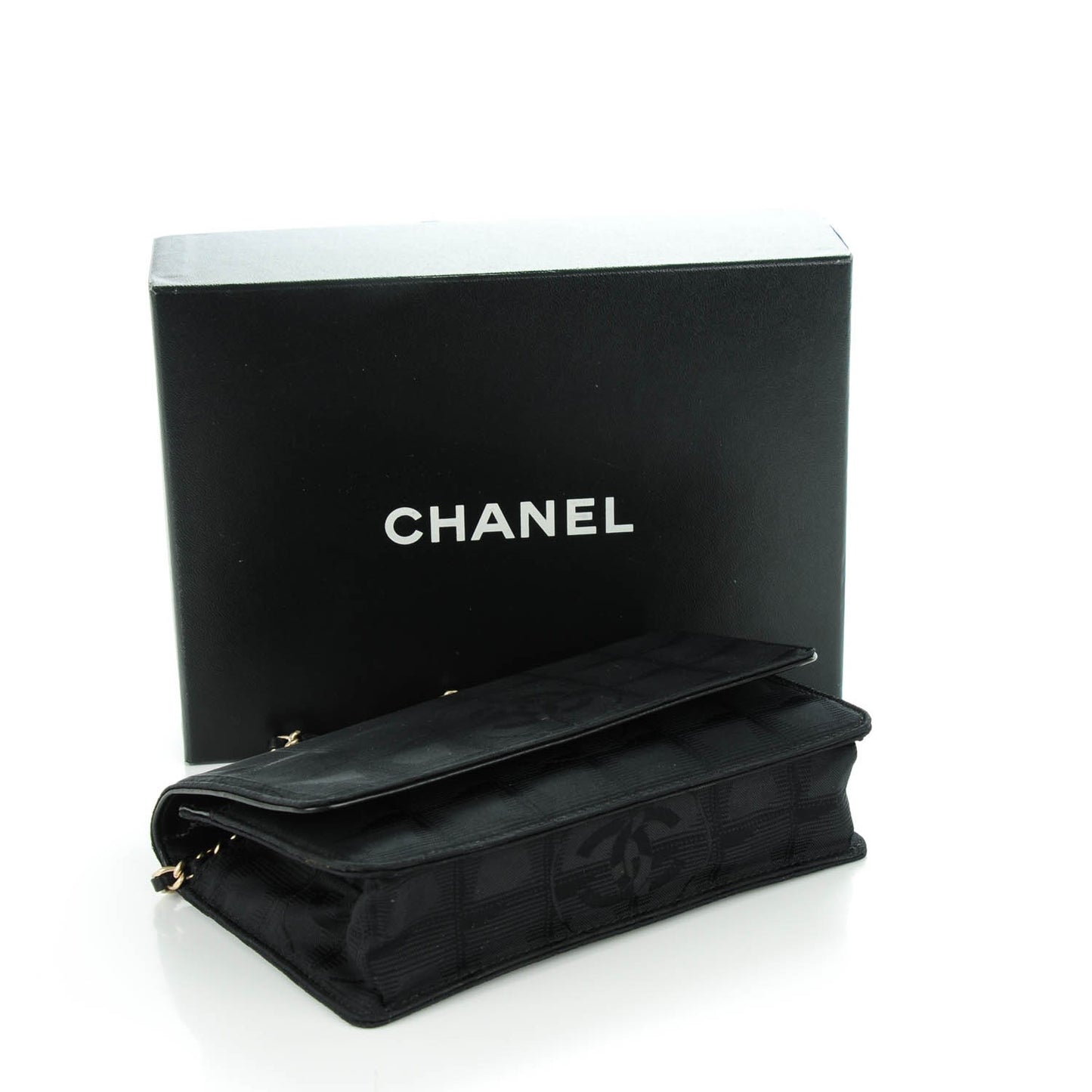 Nylon Travel Wallet On Chain WOC Black