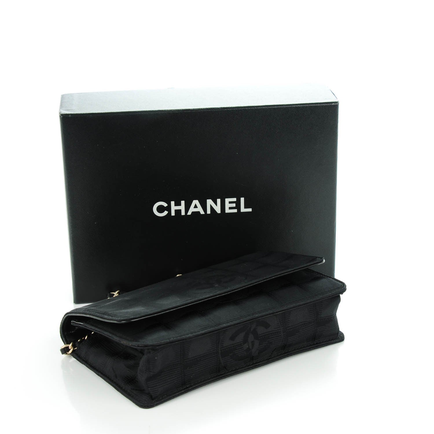 Chanel Nylon Travel Wallet On Chain WOC Black 4 of 8
