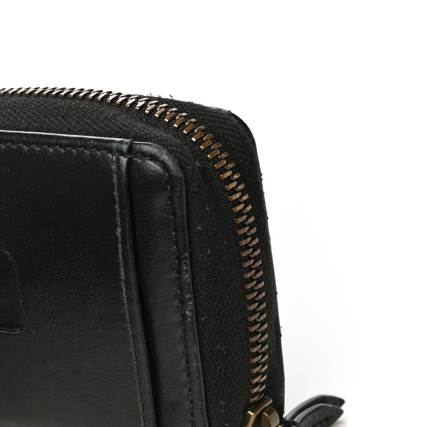 Gucci Calfskin Matelasse GG Marmont Zip Around Card Case Black 12 of 13