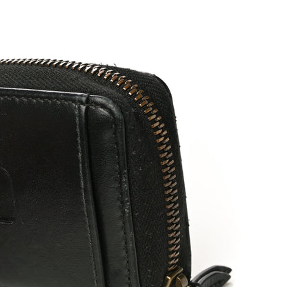 Gucci Calfskin Matelasse GG Marmont Zip Around Card Case Black 12 of 13