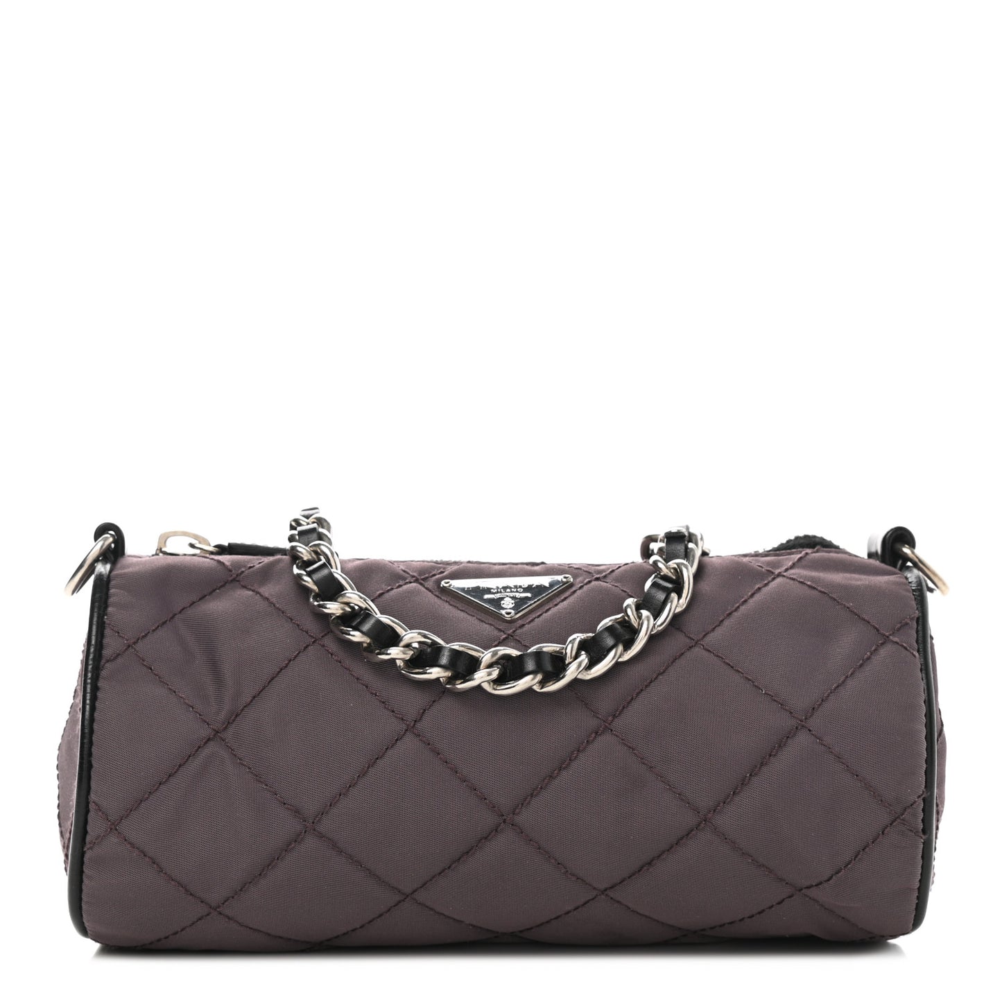 Tessuto Nylon Impunturato Quilted Chain Pochette