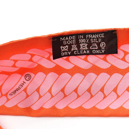 Hermes Silk Clic C'est Noue Twilly Orange Rose Poudre 3 of 6
