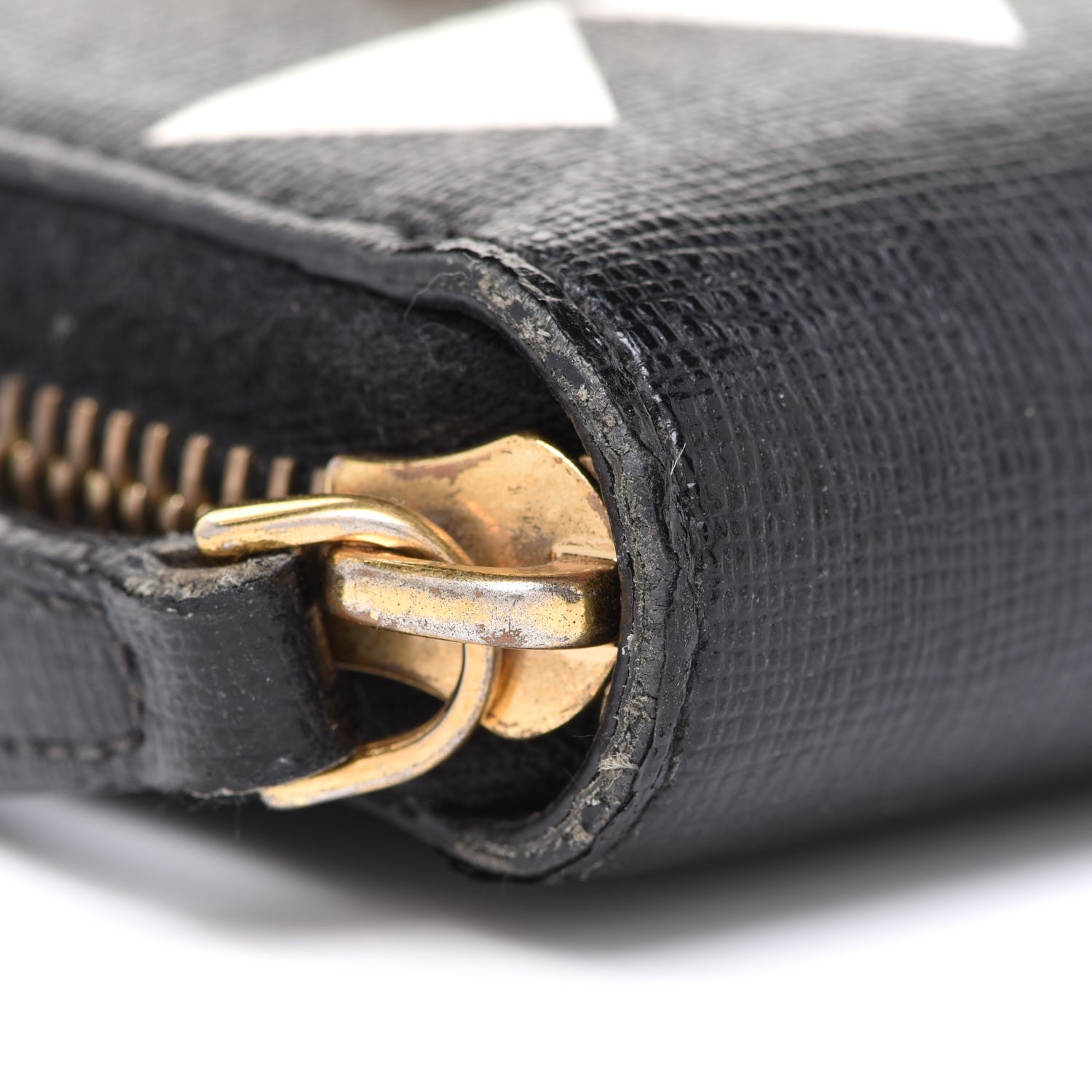 Fendi Vitello Elite Studded Monster Zip Around Wallet Black 9 of 13