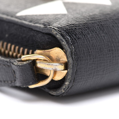 Fendi Vitello Elite Studded Monster Zip Around Wallet Black 9 of 13
