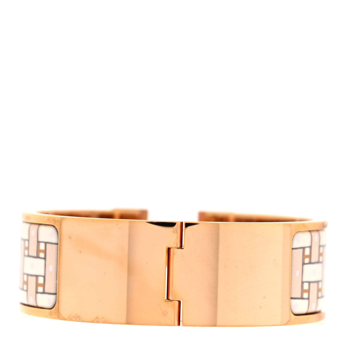 Enamel Son Du H Printed Wide Click Clac H Bracelet PM Sable