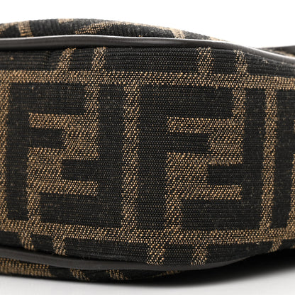 Fendi Fabric Jacquard FF 1974 Midi Chain Baguette Tobacco Moro 10 of 10