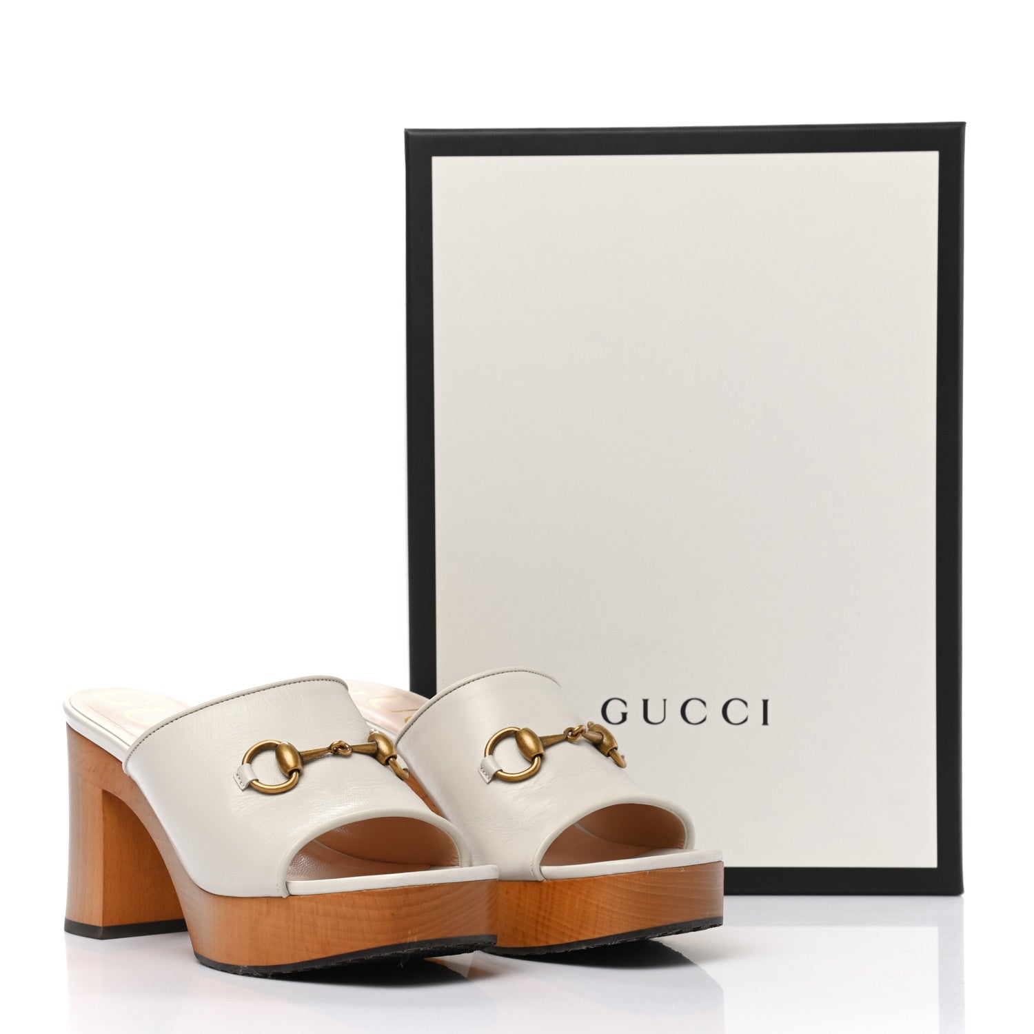 Gucci Granada Kid Houdan Platform Slide Sandals 37 Mystic White 10 of 10