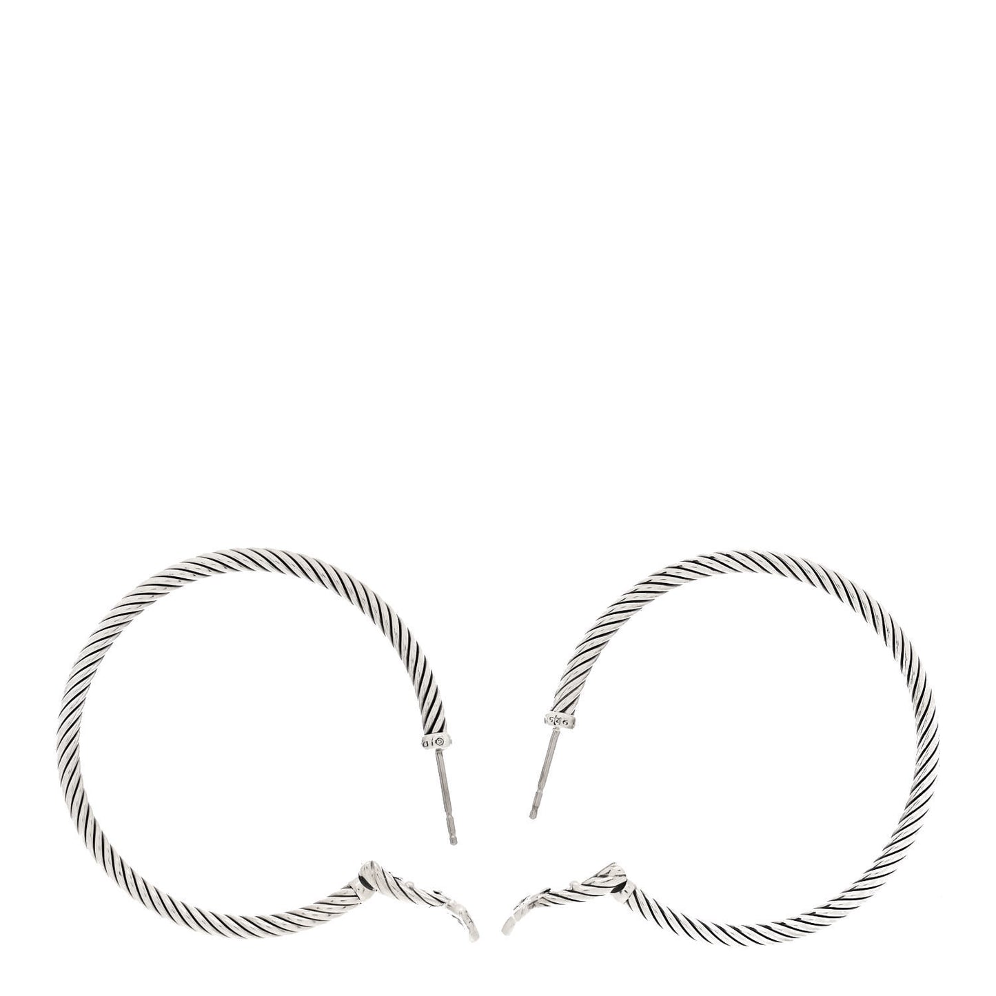 Sterling Silver Medium Cable Classics Hoop Earrings