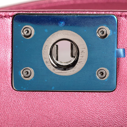Chanel Metallic Patent Calfskin Quilted Small Boy Flap Pink 6 of 9