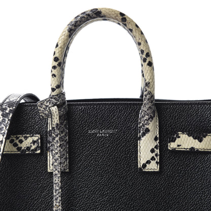 Saint Laurent Grained Calfskin Python Embossed Nano Sac De Jour Black 10 of 10