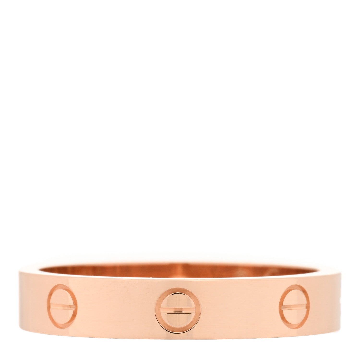 Cartier 18K Pink Gold Diamond 4mm LOVE Wedding Band Ring 59 8.75 3 of 4