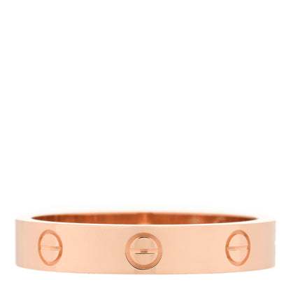 Cartier 18K Pink Gold Diamond 4mm LOVE Wedding Band Ring 59 8.75 3 of 4