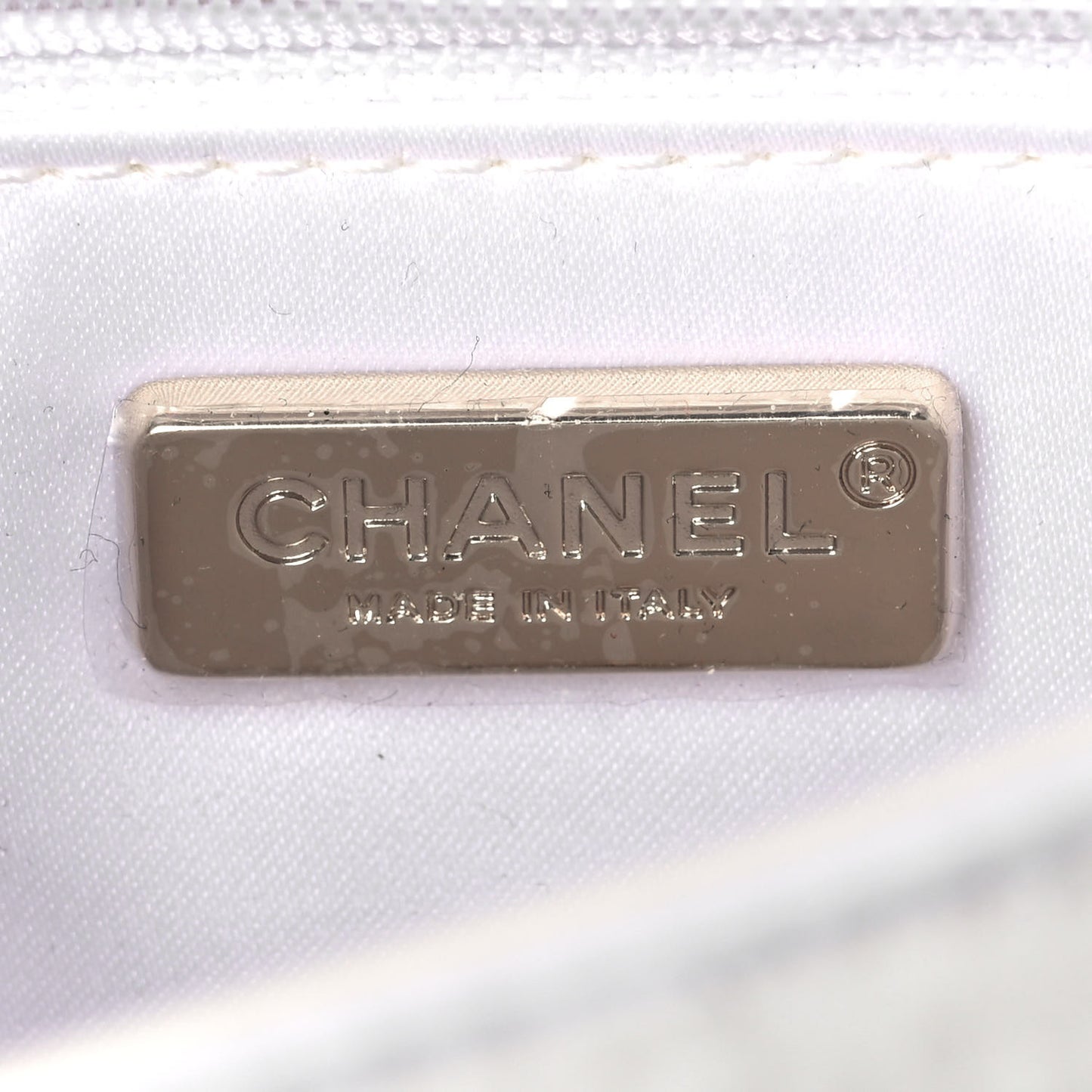 Sequin Mini Rectangular Flap White