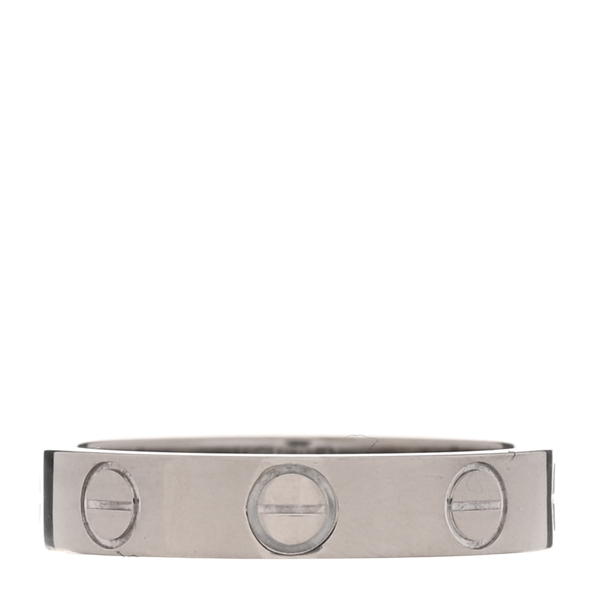 Cartier 18K White Gold 3.5mm LOVE Wedding Band Ring 47 4 3 of 5