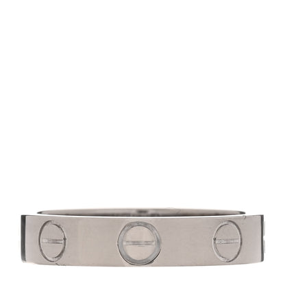 Cartier 18K White Gold 3.5mm LOVE Wedding Band Ring 47 4 3 of 5