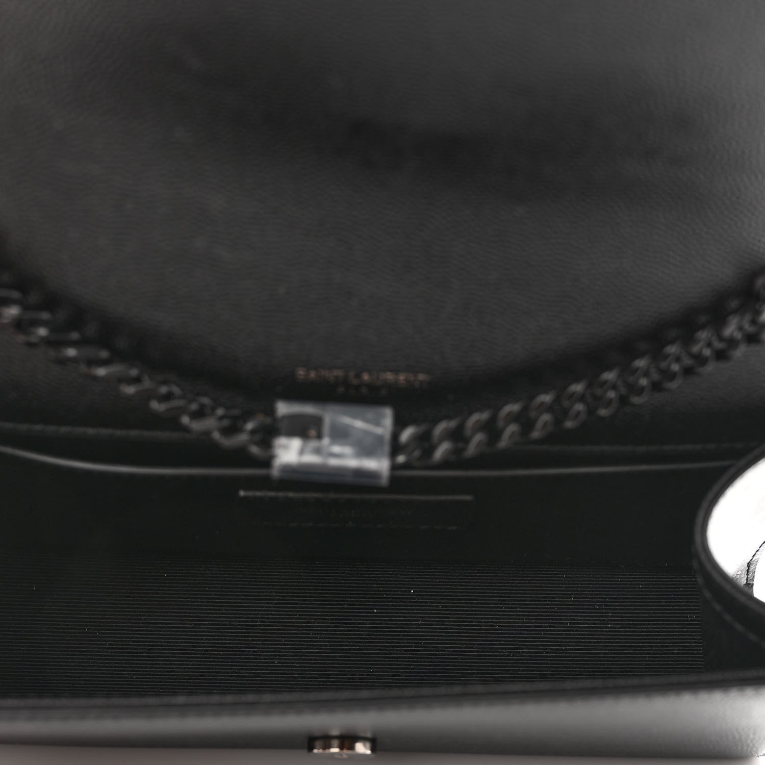 Saint Laurent Grain De Poudre Small Monogram Kate Satchel Black 5 of 9