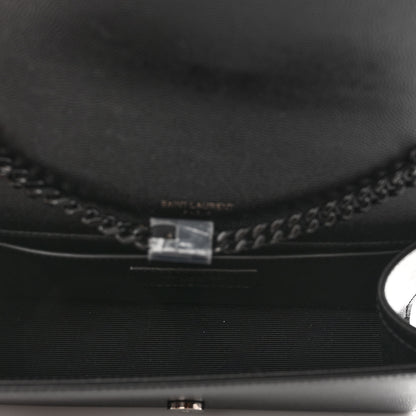 Saint Laurent Grain De Poudre Small Monogram Kate Satchel Black 5 of 9