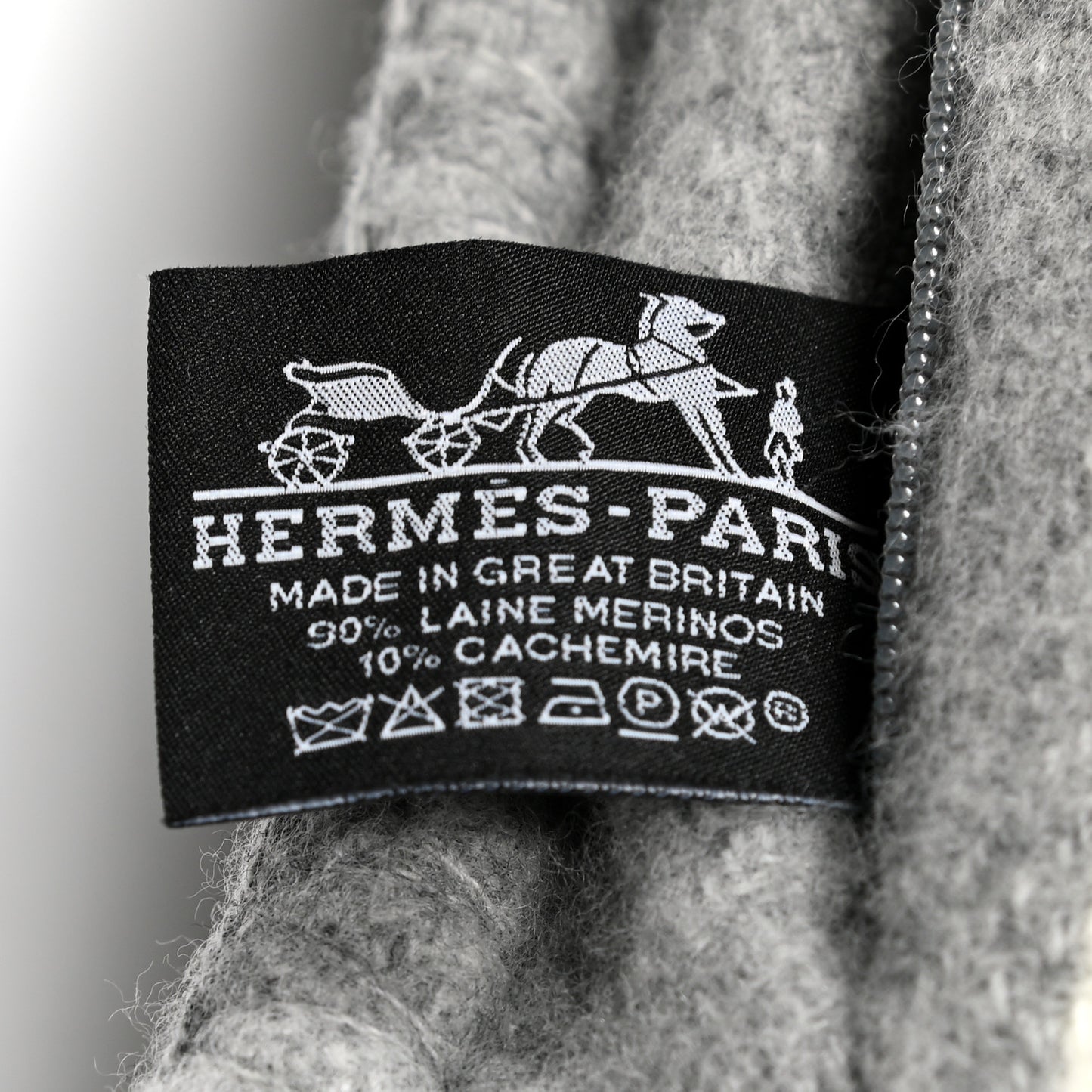 Wool Cashmere Avalon III Pillow PM Ecru Gris Clair